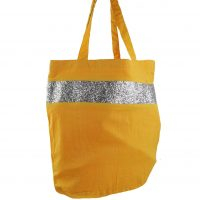 Supplément d'am sac shopping pailleté jaune